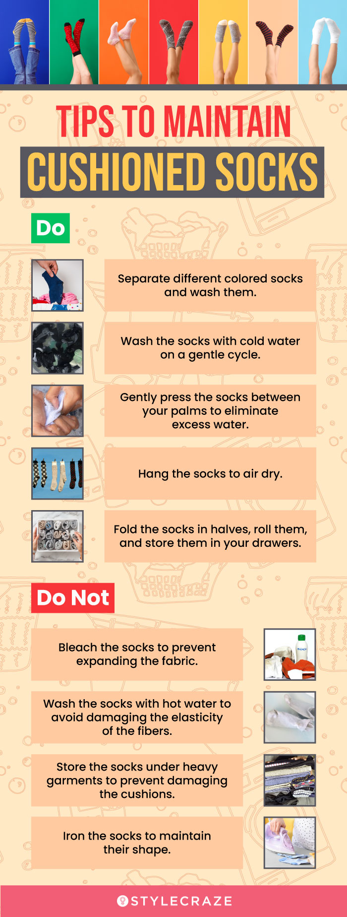 Tips To Maintain Cushioned Socks (infographic)