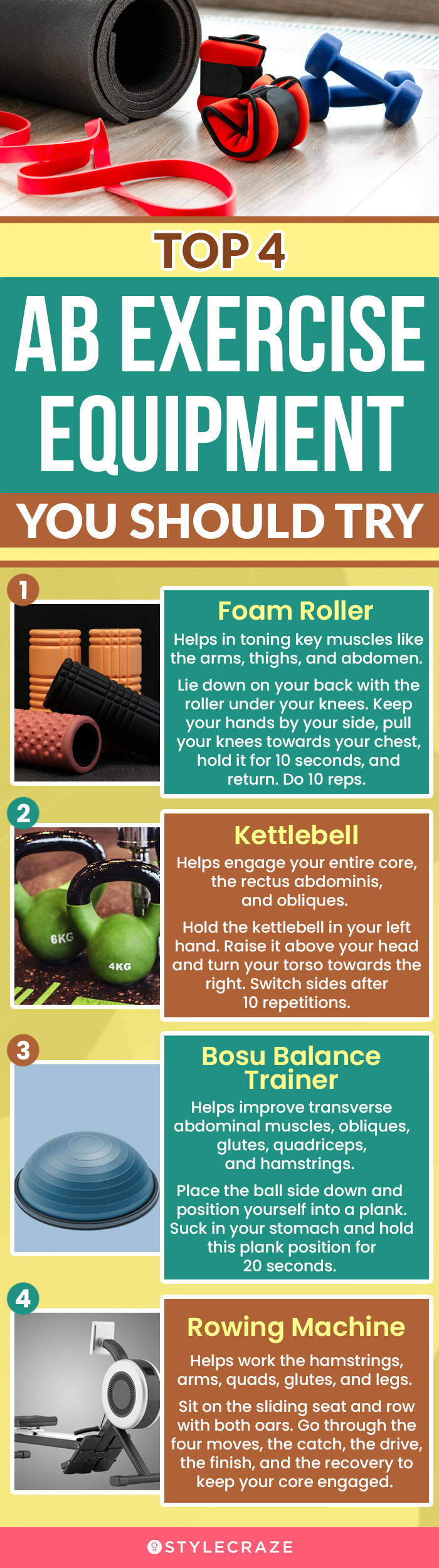 top 4 ab exercise equipments you should try [infographic]
