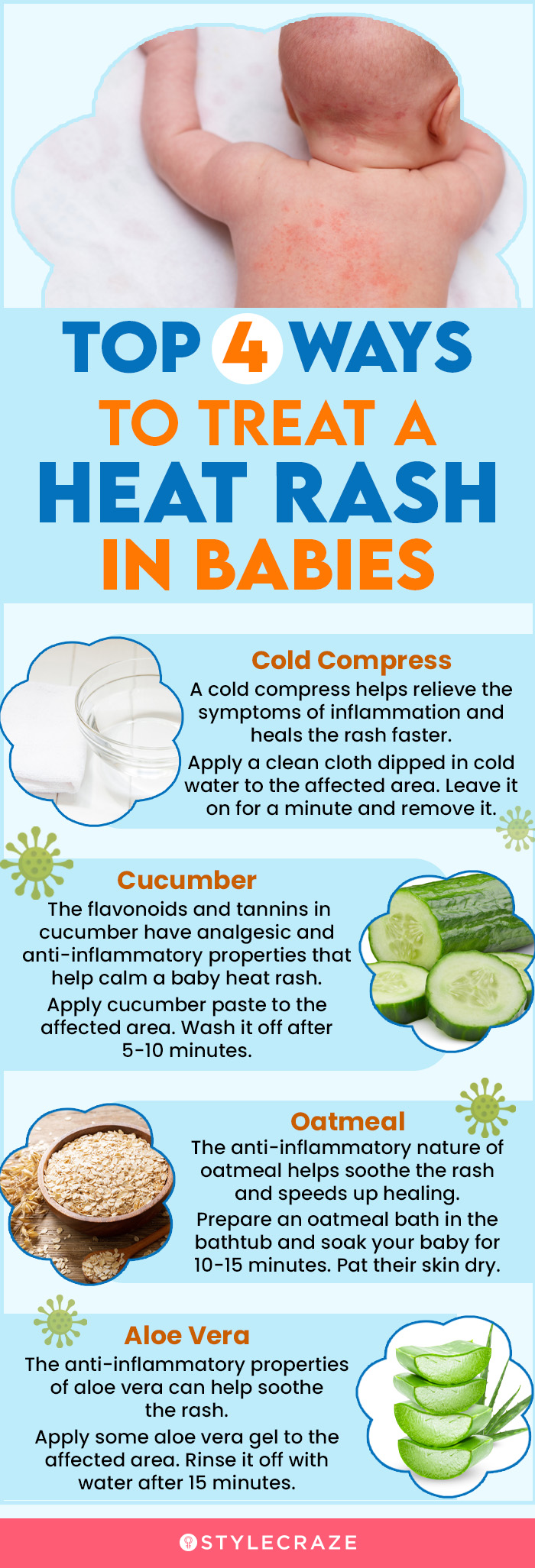 top 4 effective ways to treat a baby heat rash (infographic)