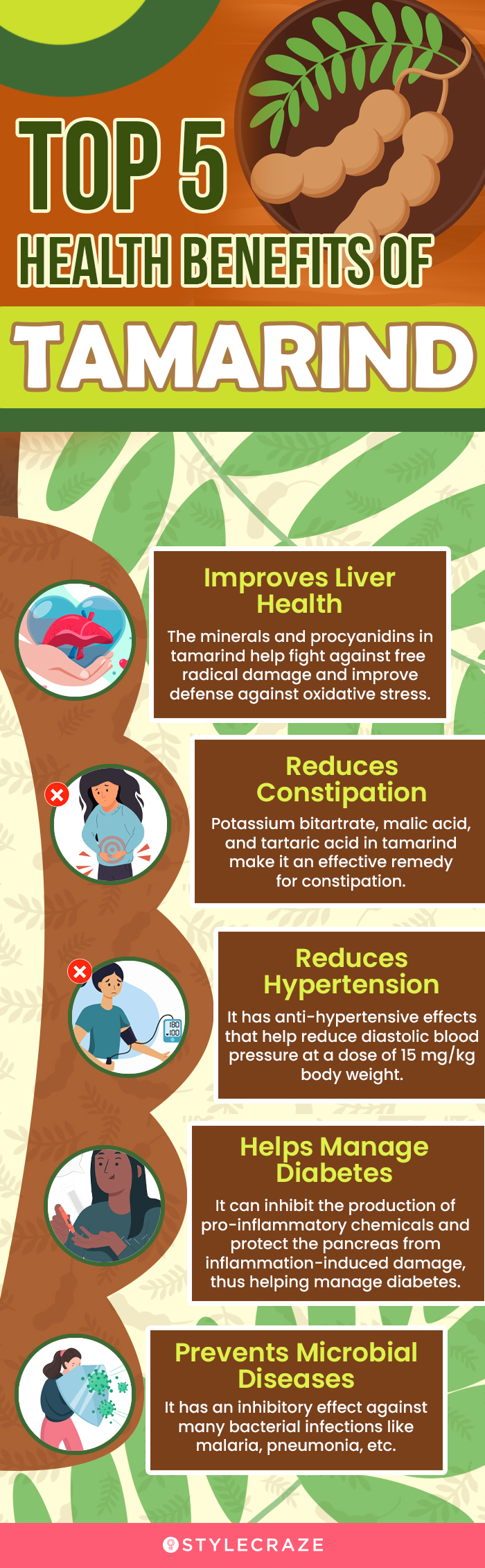 top 5 health benefits of tamarind(infographic)