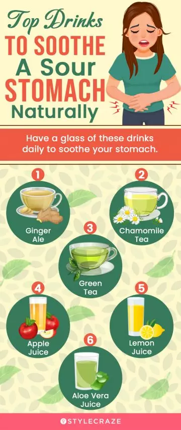top drinks to soothe a sour stomach naturally (infographic)