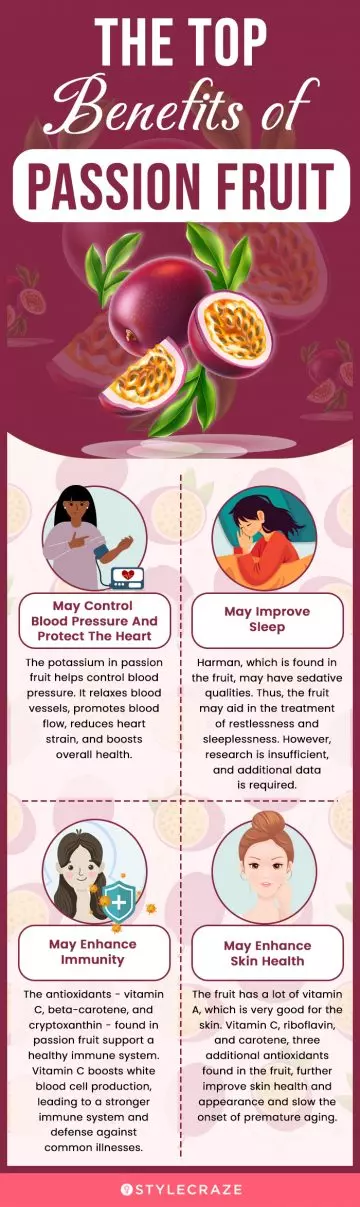 top incredible benefits of passion fruit (infographic)