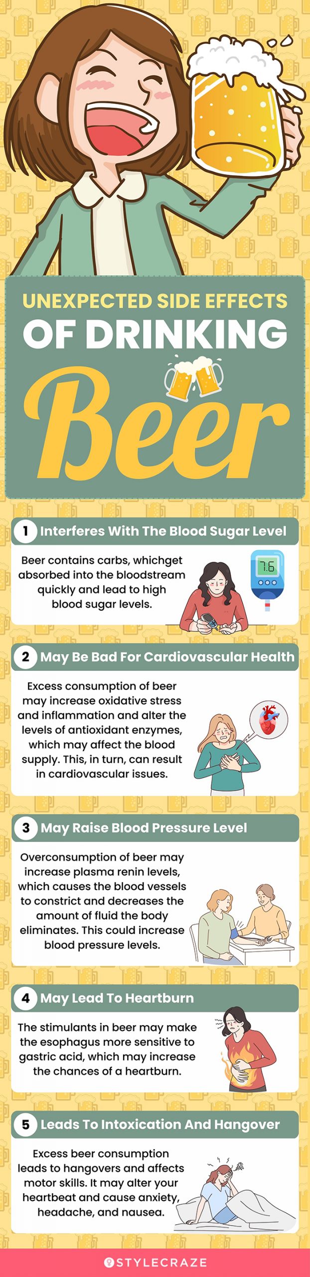 unexpected side effects of drinking beer (infographic)