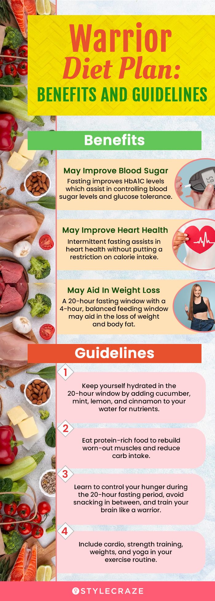 warrior diet plan benefits and guidelines (infographic)