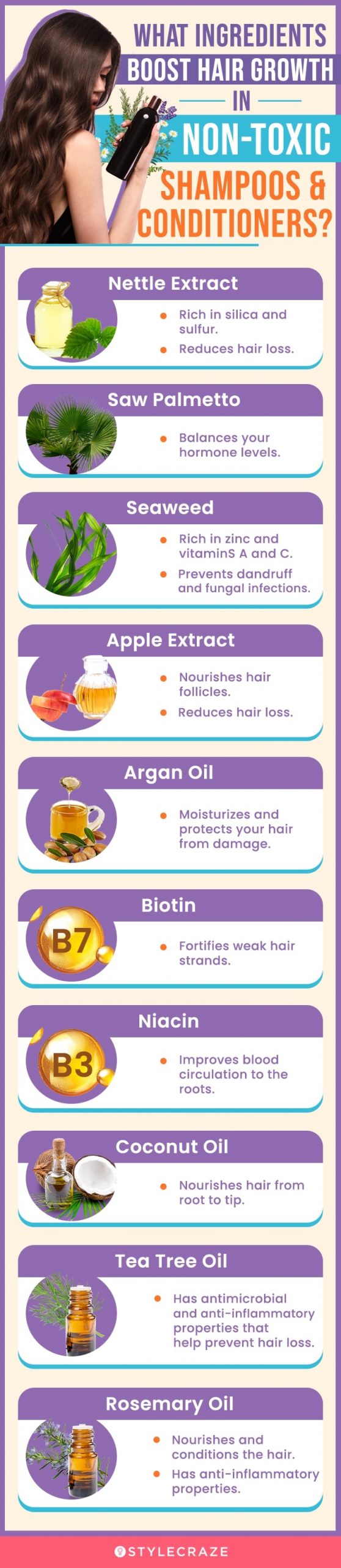 What Ingredients Boost Hair Growth In Non-Toxic Shampoo And Conditioners? (infographic)