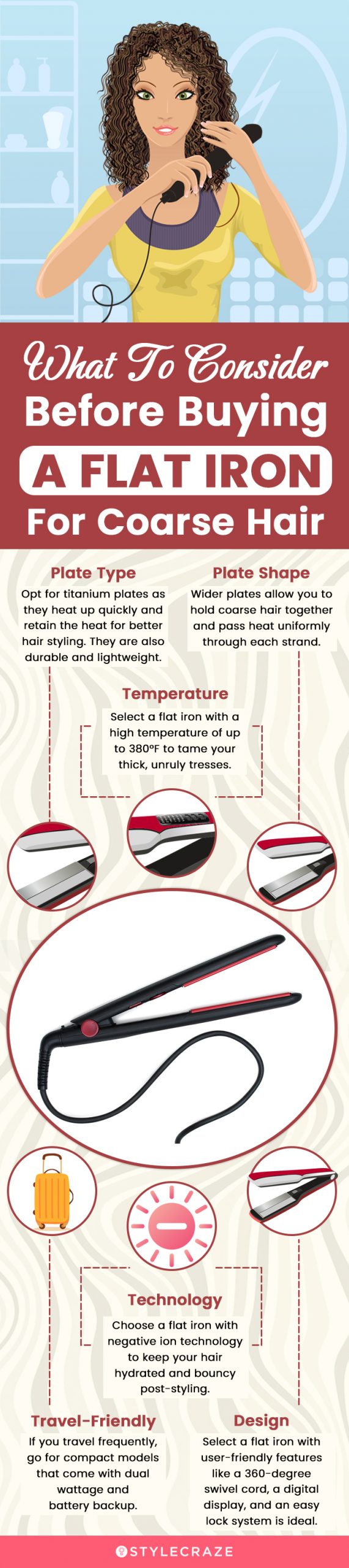 What To Consider Before Buying A Flat Iron For Coarse Hair  [infographic]