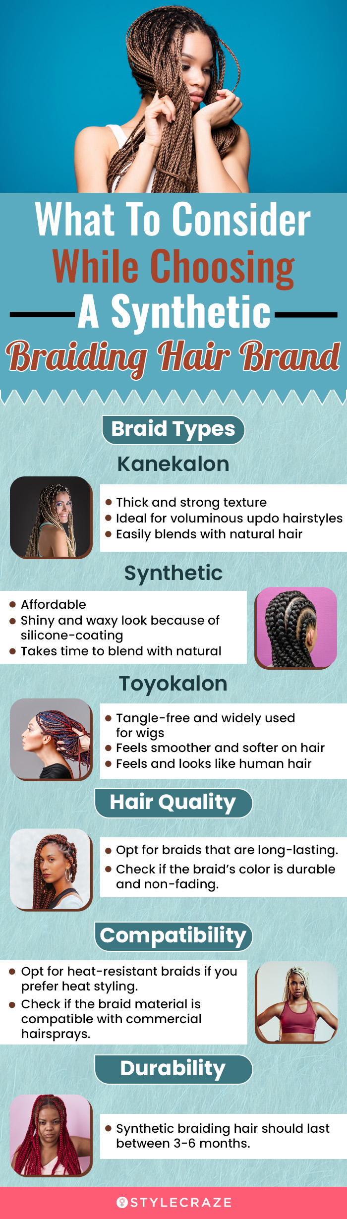 What To Consider While Choosing A Synthetic Braiding Hair (infographic)