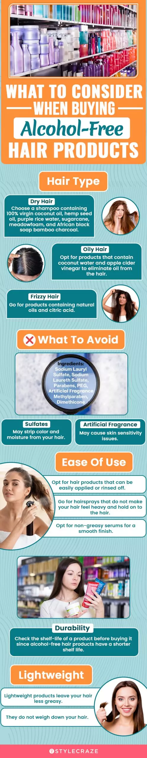 What To Consider When Buying Alcohol-Free Hair Products (infographic)