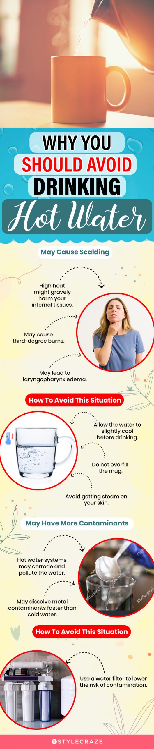 why you should avoid drinking hot water (infographic)