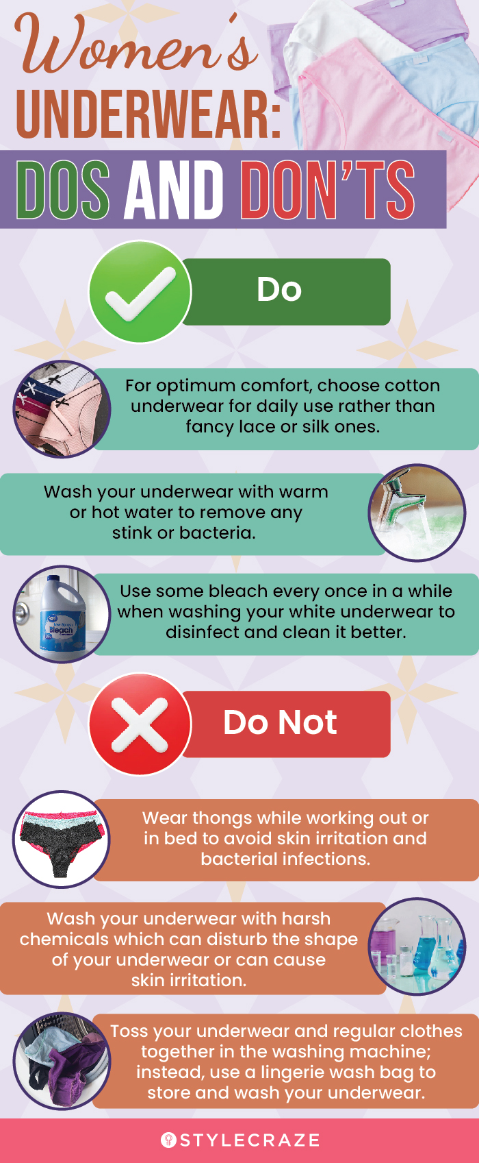 Women’s Underwear: Dos And Don’ts (infographic)