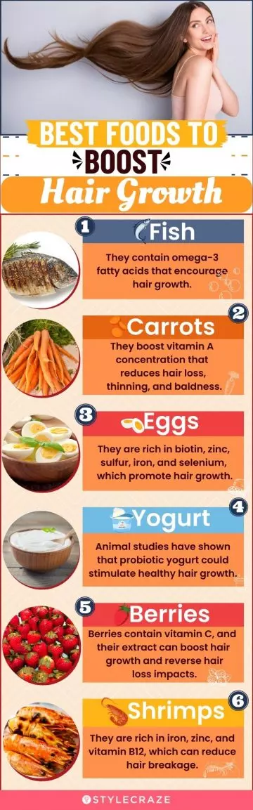 best foods to boost hair growth (infographic)