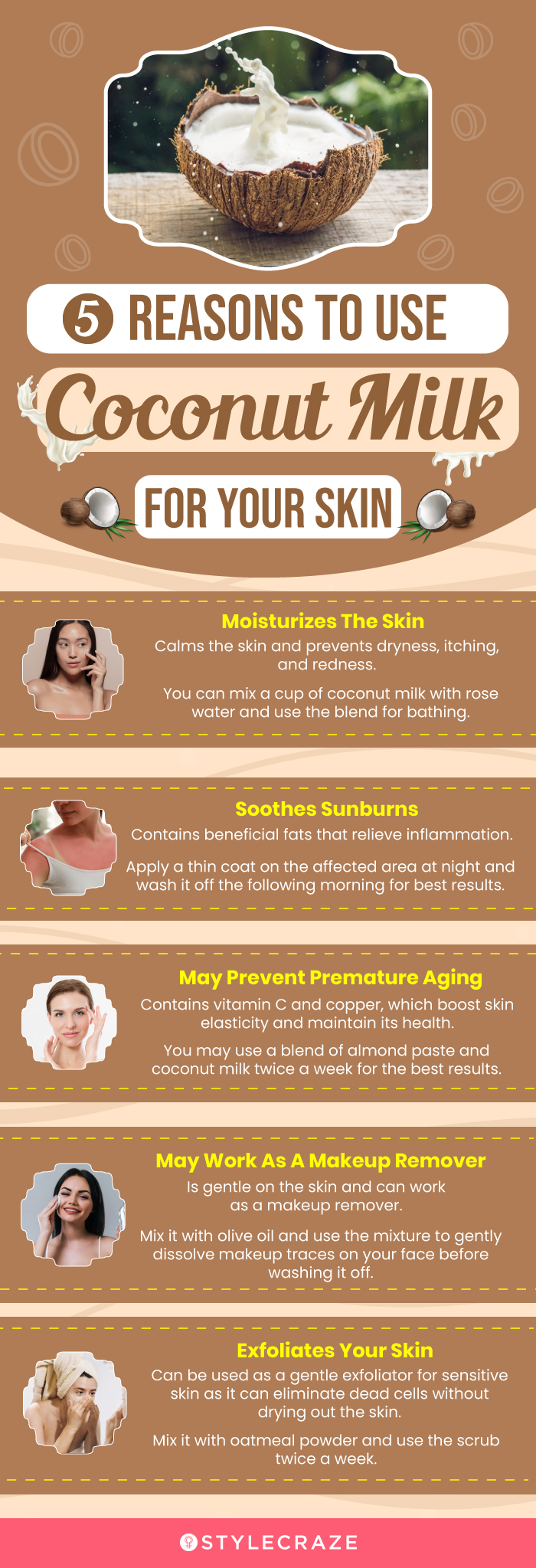 5 reasons to use coconut milk for your skin (infographic)