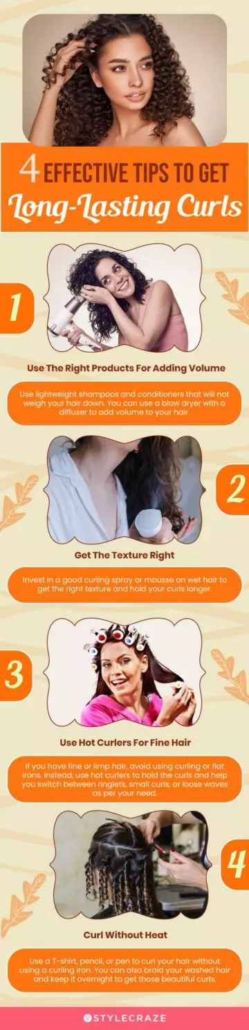 4 effective tips to get long lasting curls (infographic)
