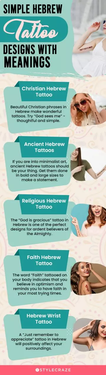 simple hebrew tattoo designs with meanings (infographic)