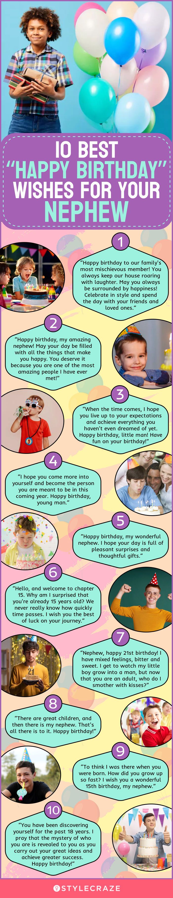 10 best “happy birthday” wishes for your nephew (infographic)