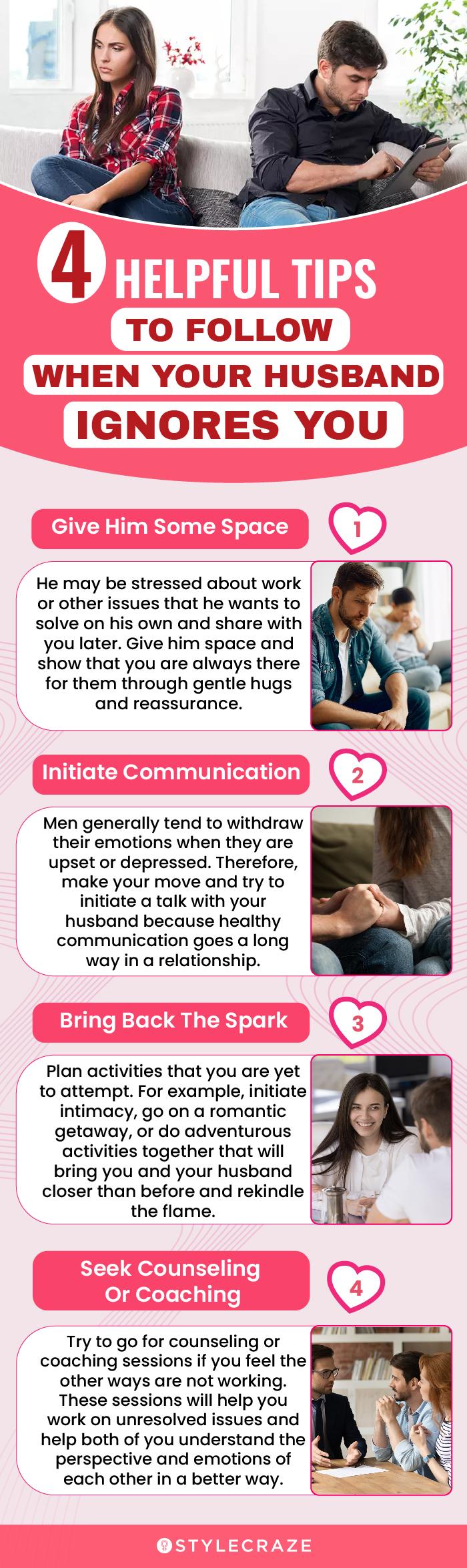 4 helpful ways when your husband ignores you (infographic)