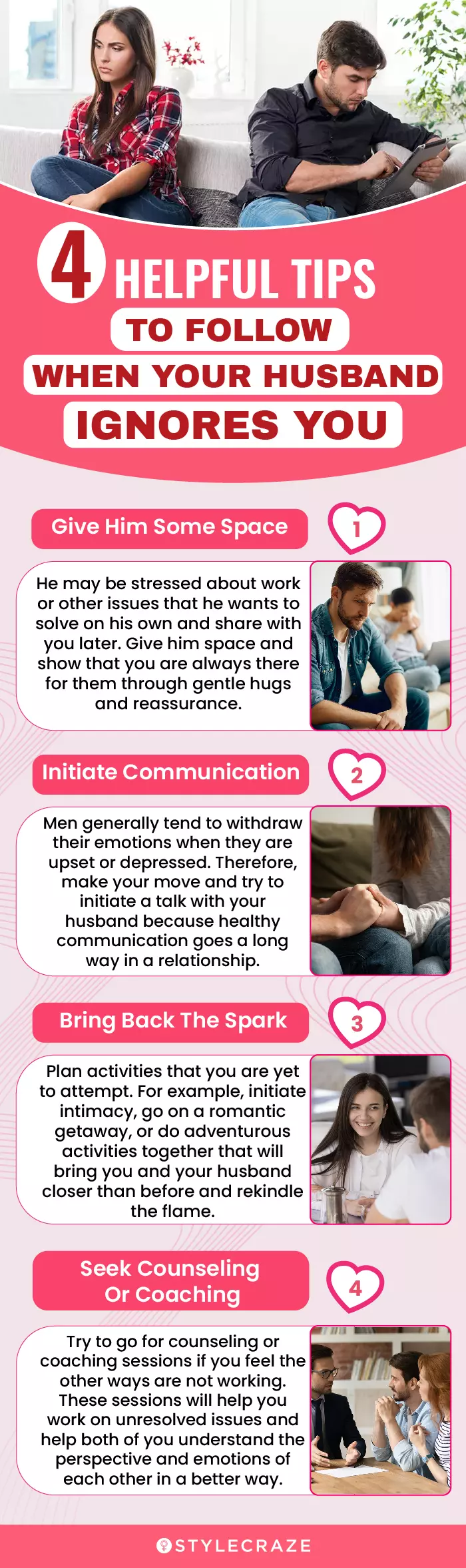 4 helpful ways when your husband ignores you (infographic)