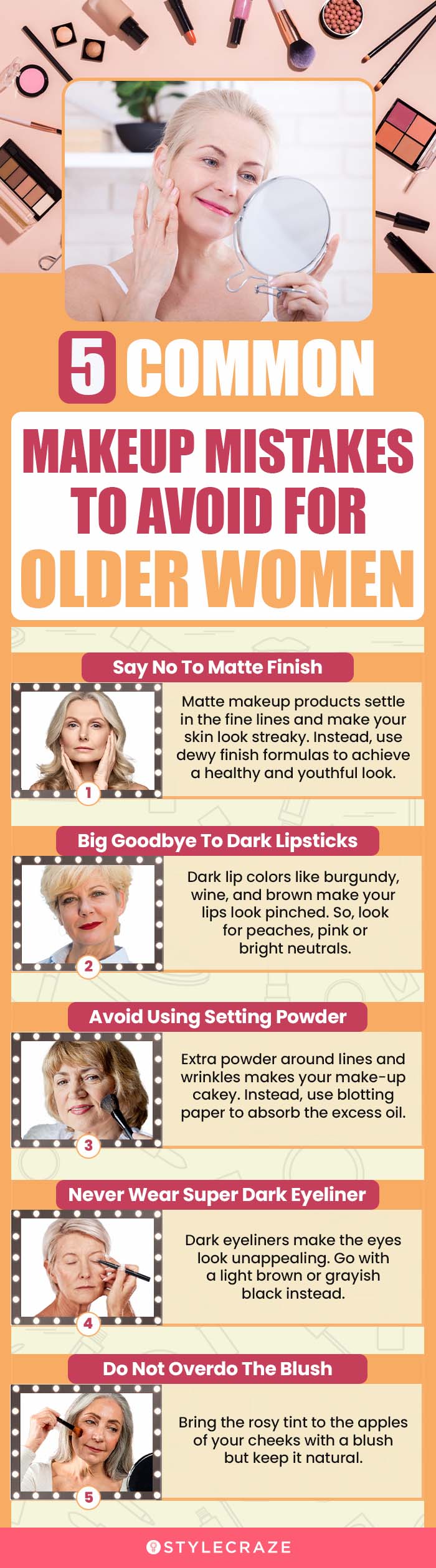 5 Common Makeup Mistakes To Avoid For Older Women (infographic)