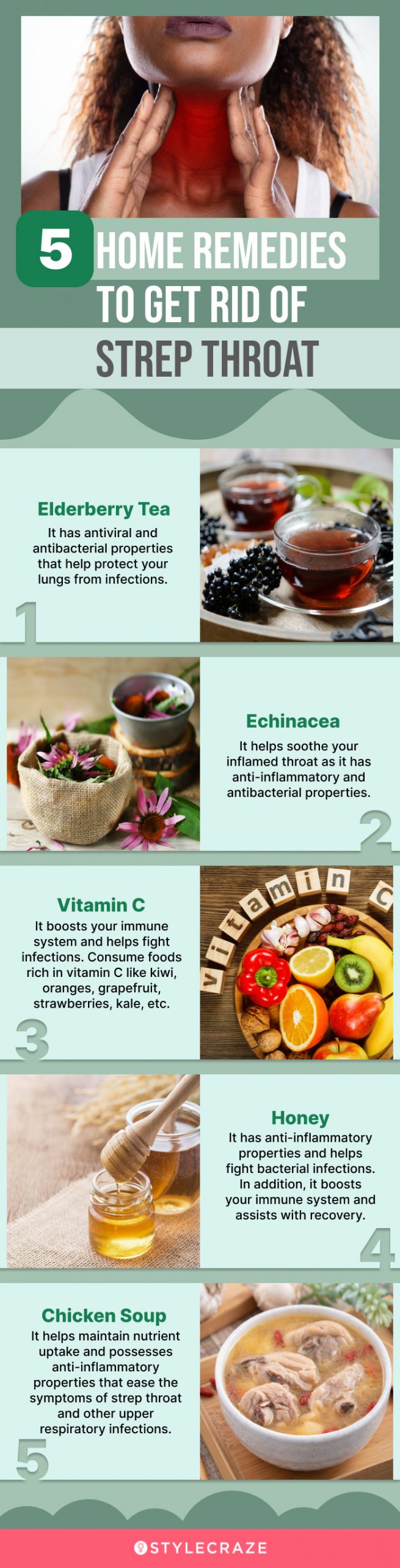 5 home remedies to get rid of strep throat (infographic)