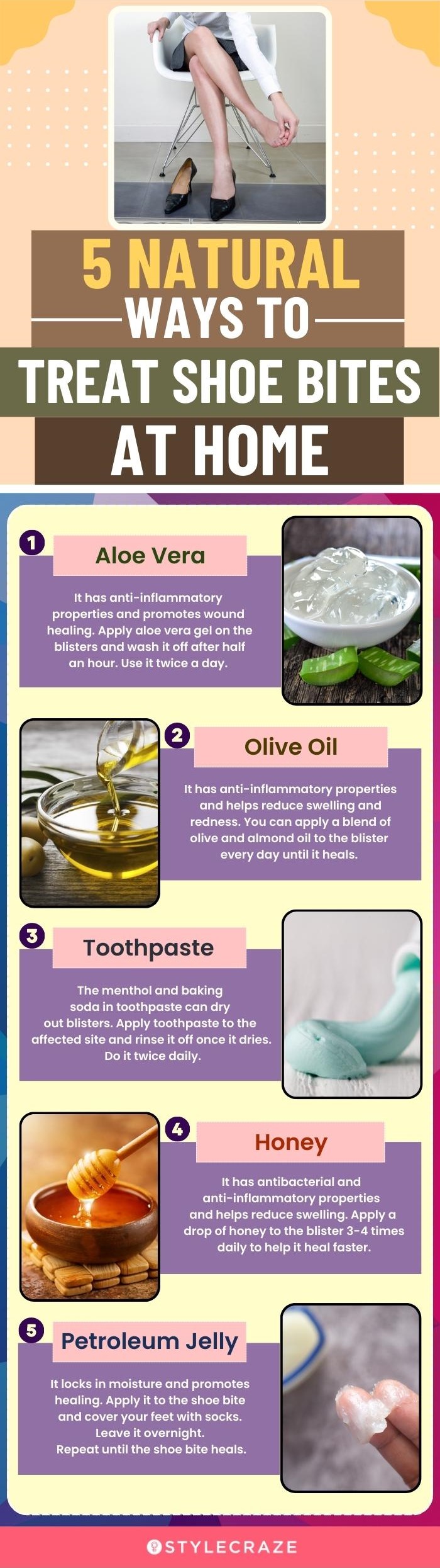 5 natural ways to treat shoe bites at home (infographic)
