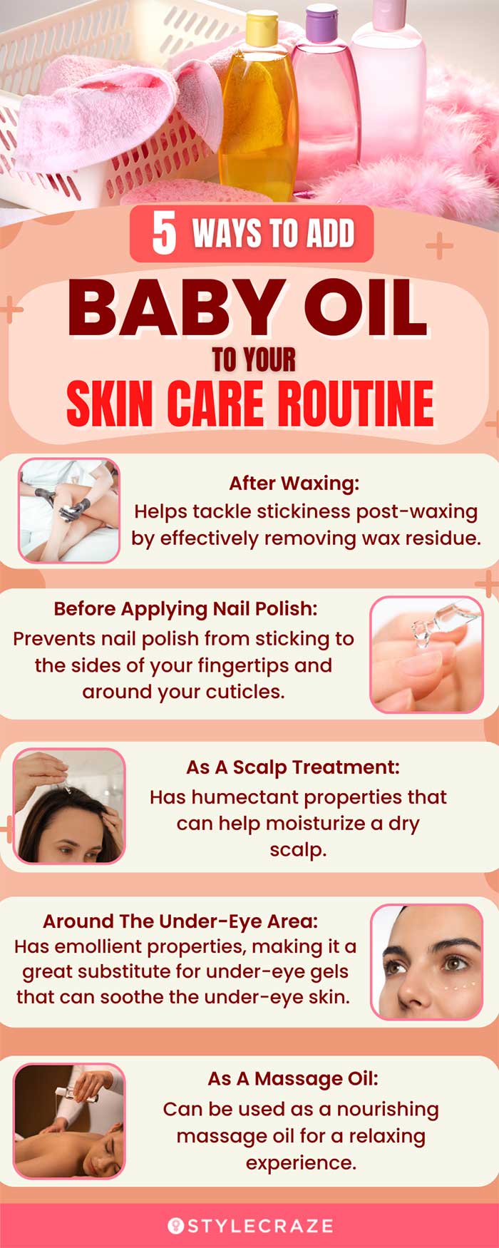 5 ways to add baby oil to your skincare routine (infographic)