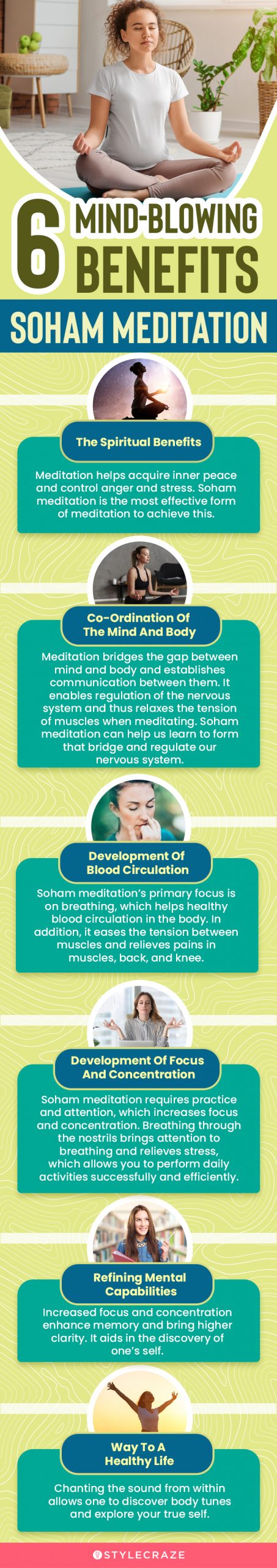 6 mind blowing benefits of soham meditation (infographic)