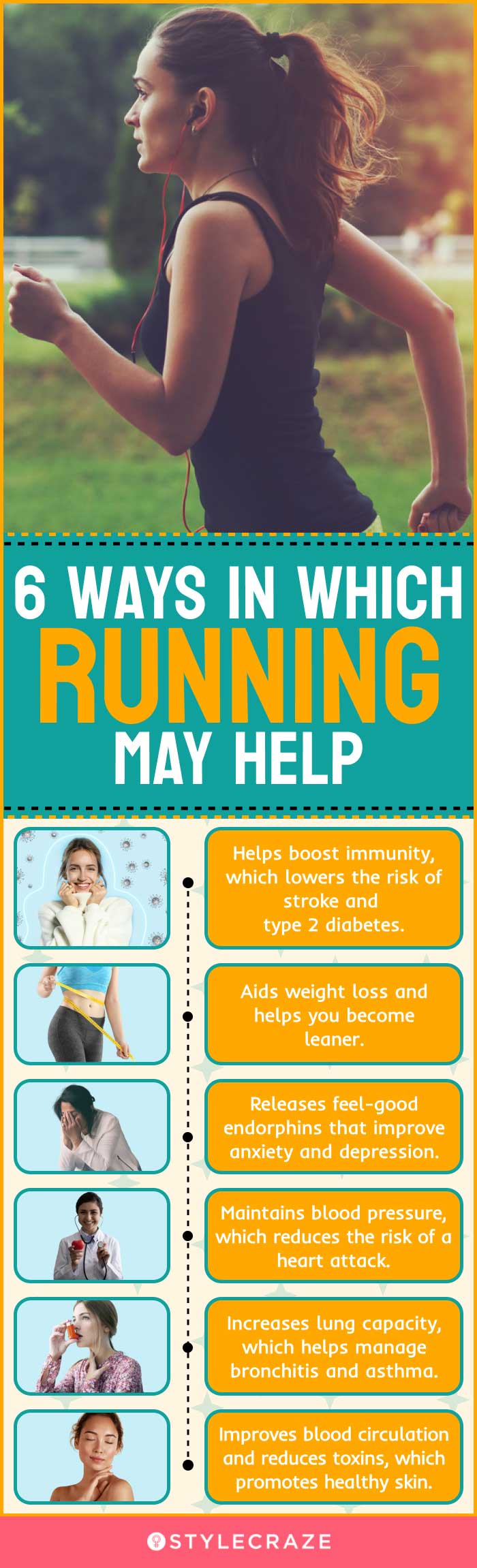 6 ways in which running may help (infographic)