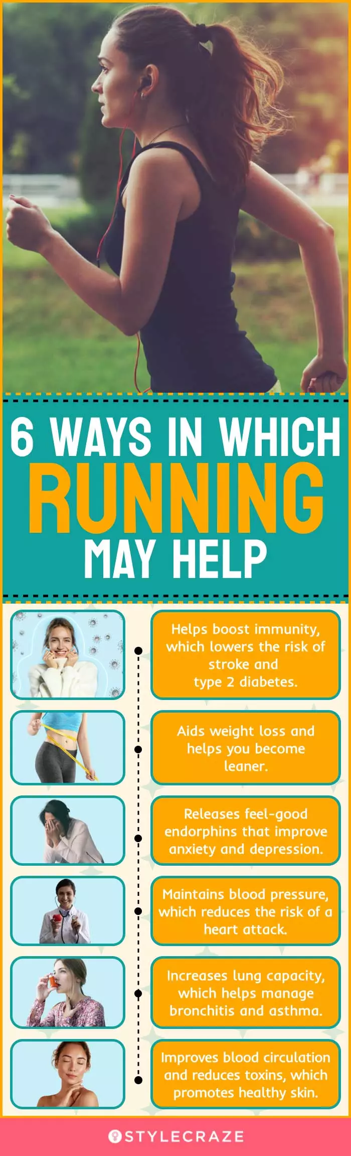 6 ways in which running may help (infographic)