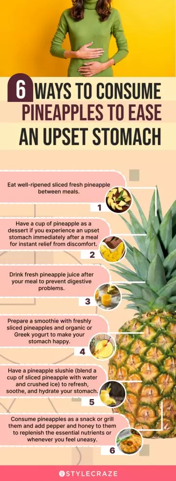 6 ways to consume pineapples to ease an upset stomach (infographic)