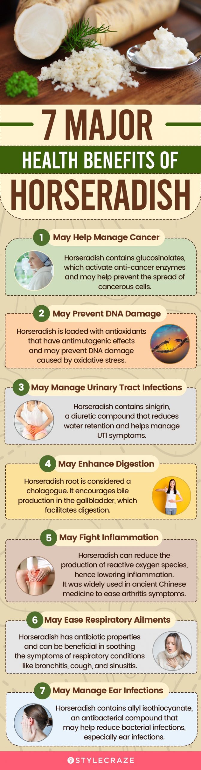 7 major health benefits of horseradish (infographic)