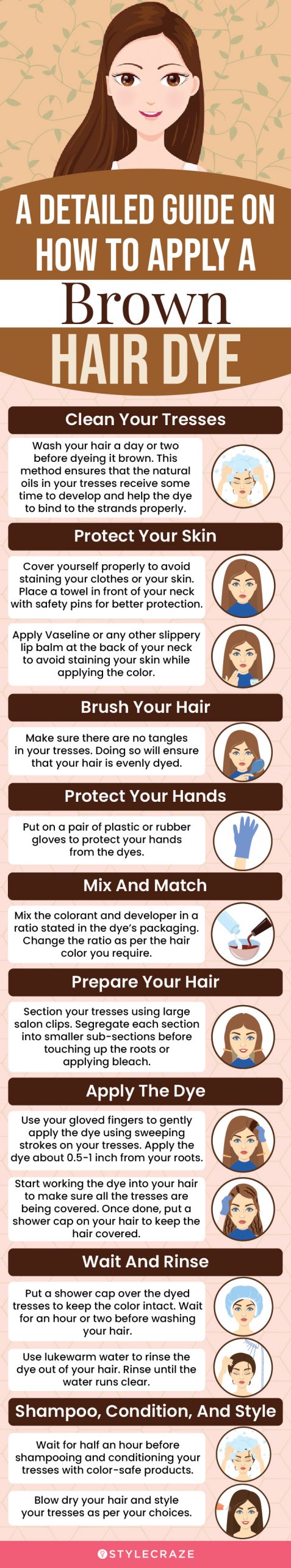 A Detailed Guide On How To Apply A Brown Hair Dye