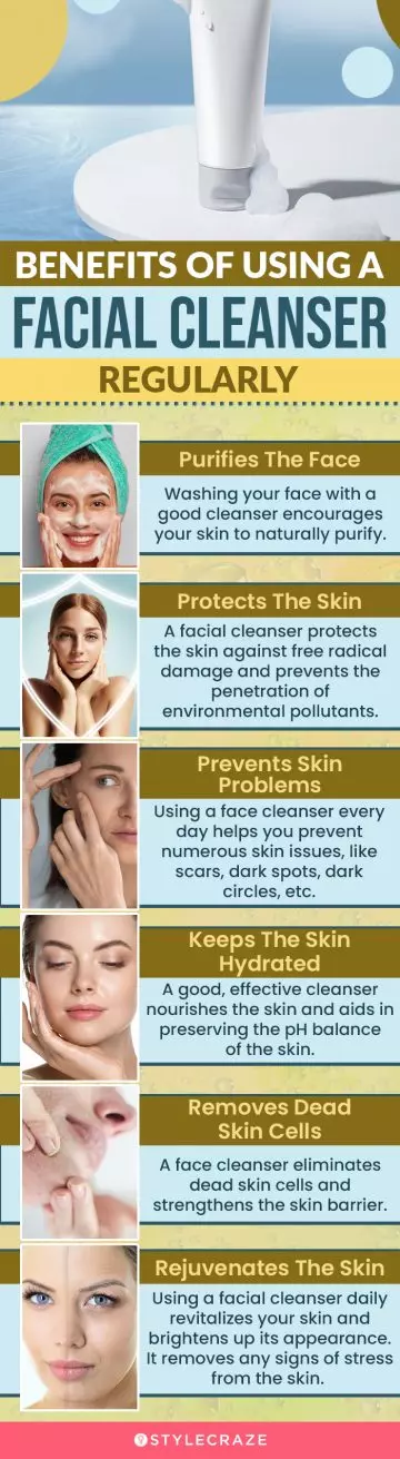 Benefits Of Using A Facial Cleanser Regularly (infographic)