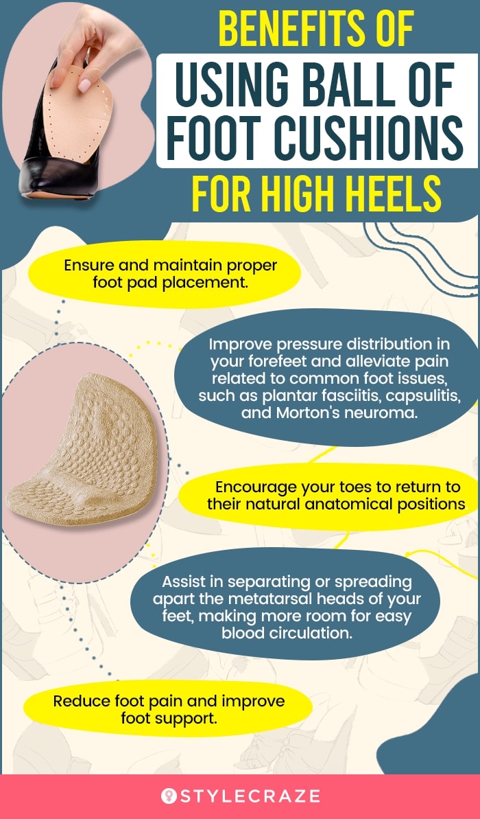 Benefits Of Using Ball Of Foot Cushions For High Heels (infographic)
