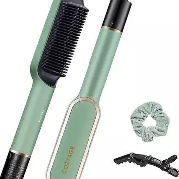 COZYAGE 2 in 1 Hair Straightener & Hair Curler Brush
