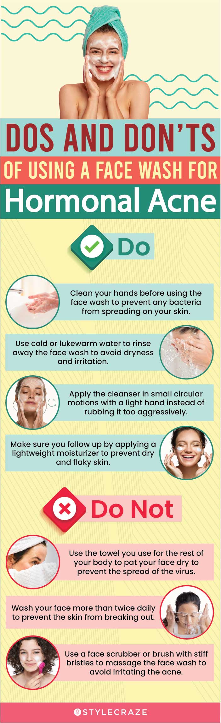 DOs And DON'Ts Of Using A Face Wash For Hormonal Acne (infographic)