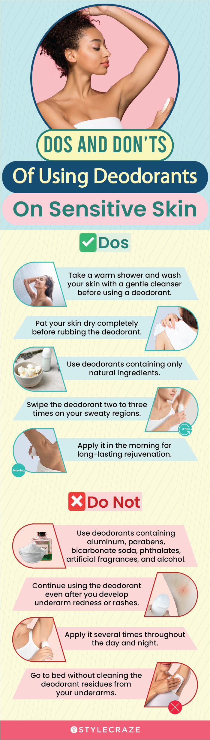 DOs And DON’Ts Of Using Deodorants On Sensitive Skin (infographic)