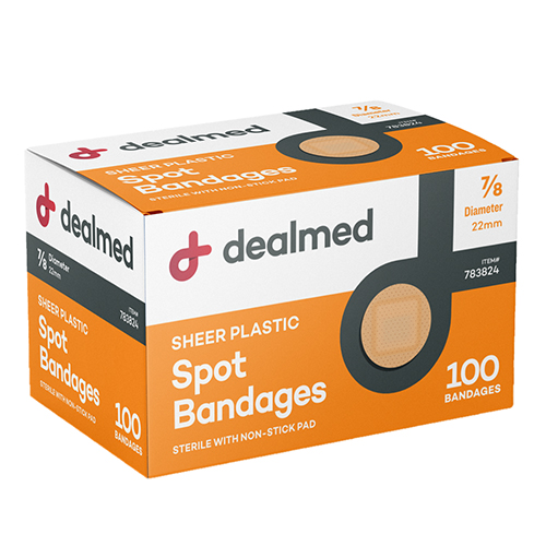 Dealmed Sheer Plastic Spot Adhesive Bandages