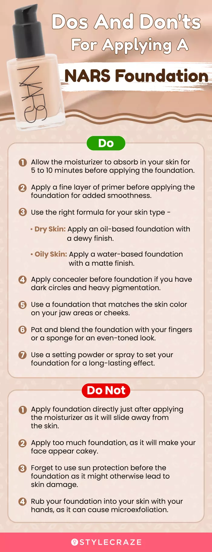 Dos And Don'ts For Applying A NARS Foundation (infographic)