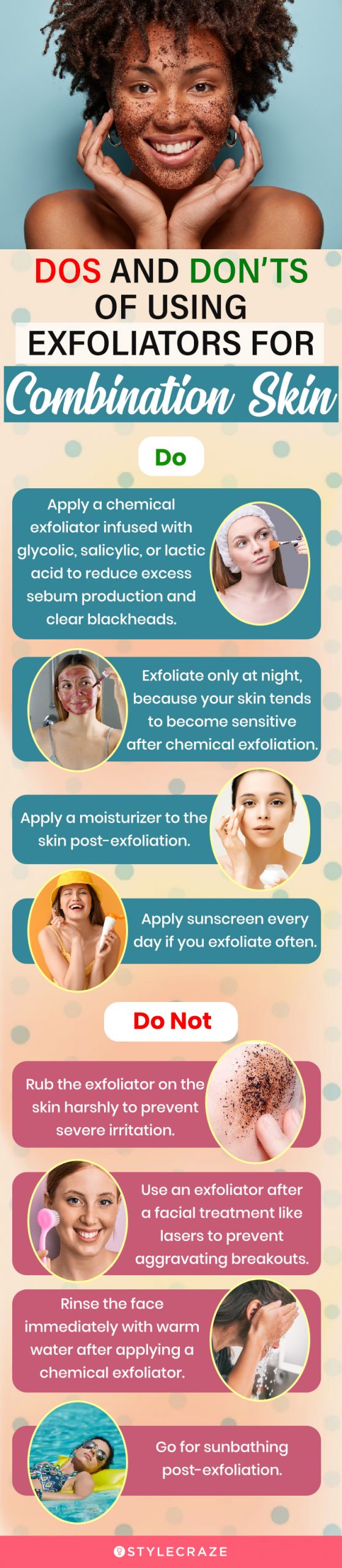 Dos And Don’ts Of Using Exfoliators For Combination Skin (infographic)