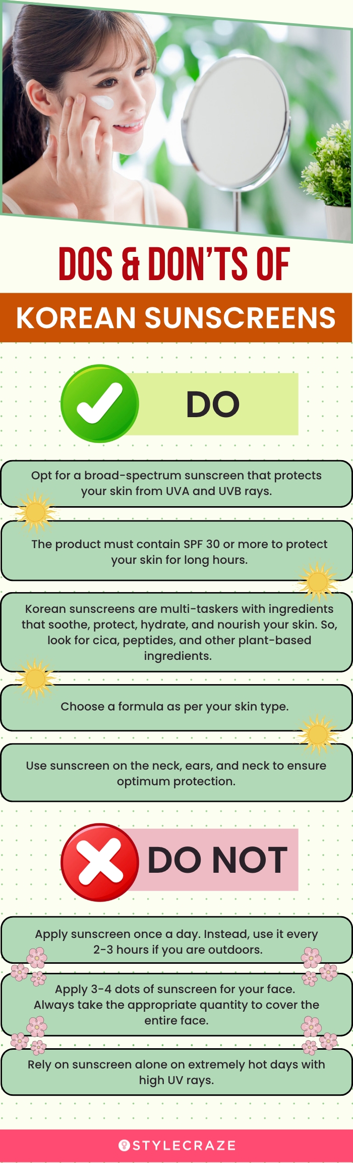 Do’s & Don’ts Of Korean Sunscreen (infographic)
