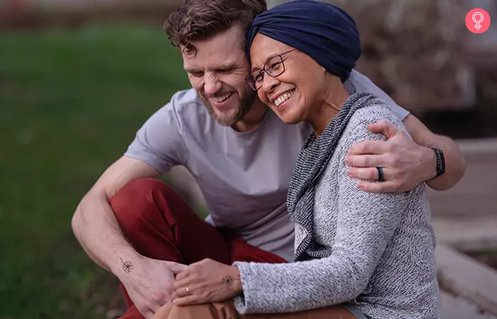 Embracing mother and son with four leaf clover mother son tattoo