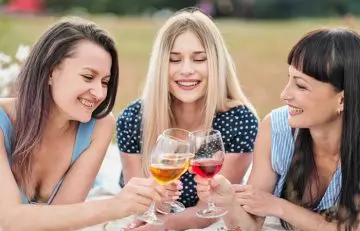 Three female friends spending time together.
