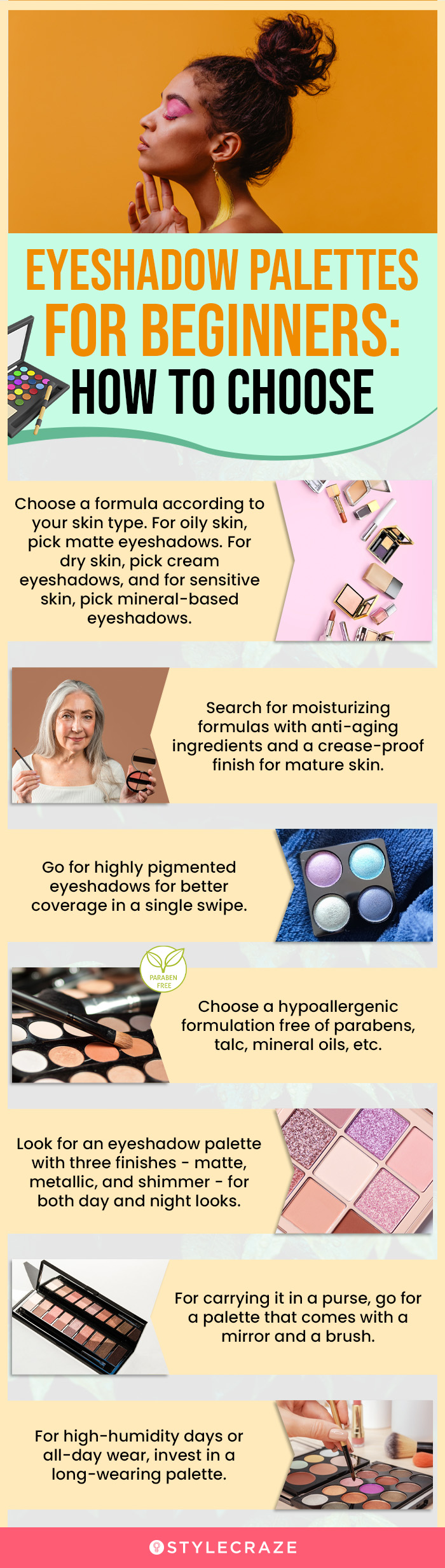 Eyeshadow Palettes For Beginners: How To Choose  [infographic]