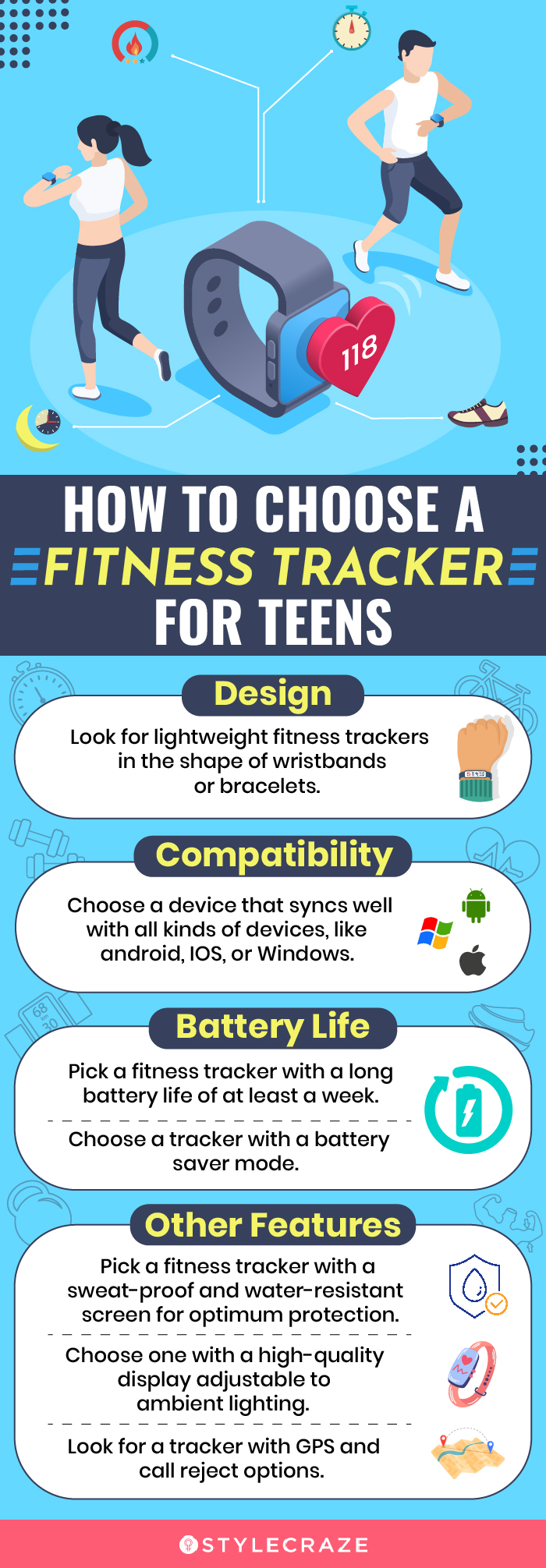 How To Choose A Fitness Tracker For Teens (infographic)