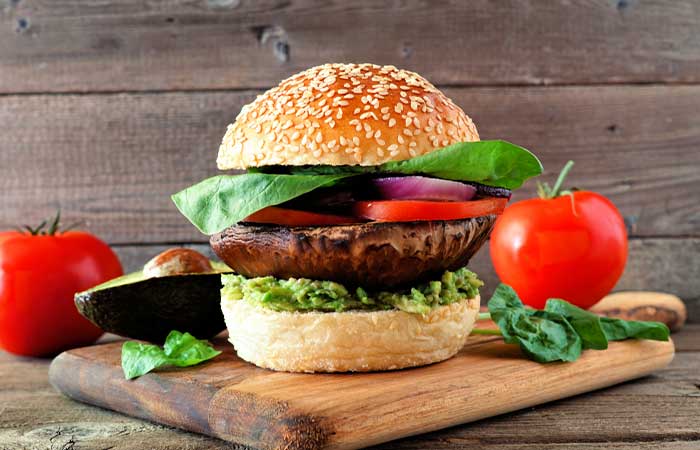 Have a Portobello mushroom and avocado burger on the flexitarian diet