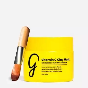 Gleamin Turmeric Vitamin C Clay Mask & Mask Brush