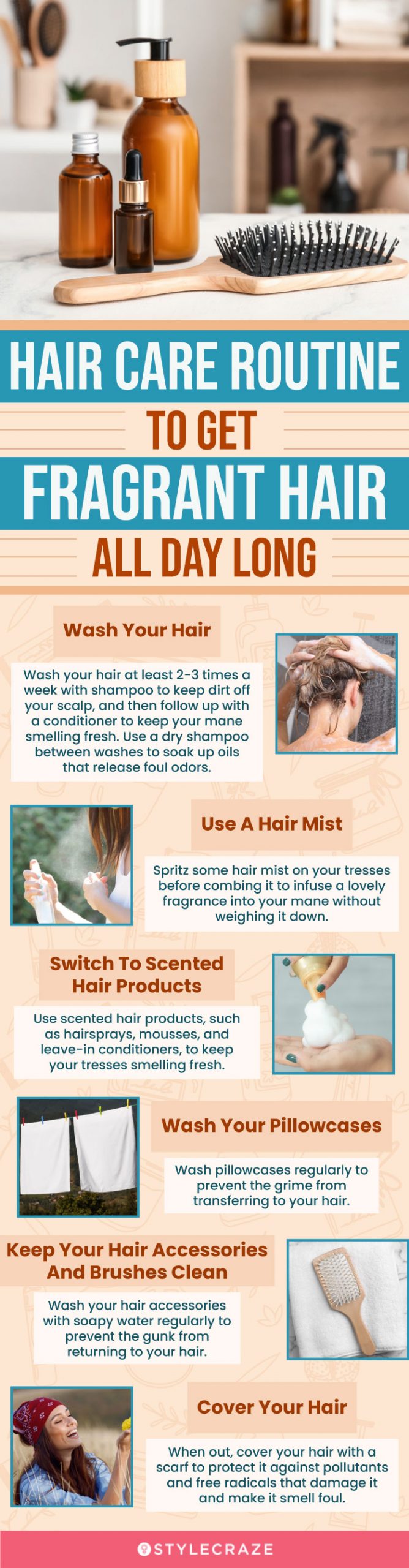 Haircare Routine To Get Fragrant Hair All Day Long (infographic)