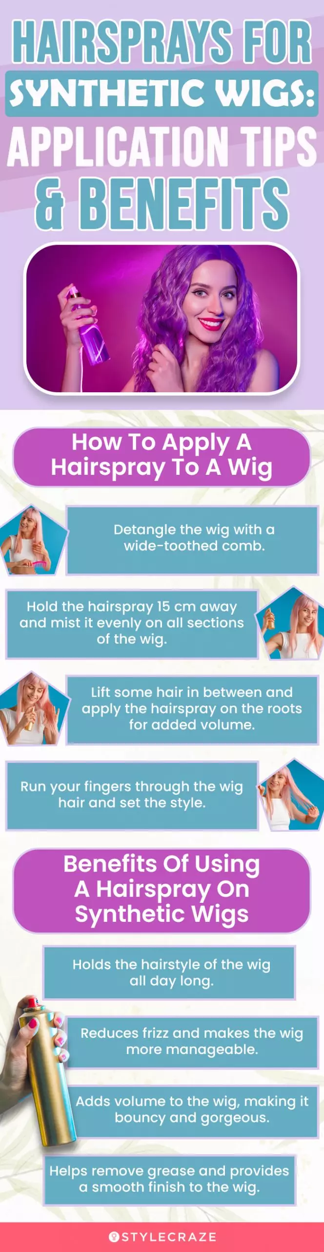 Hairsprays For Synthetic Wigs: Application Tips & Benefits (infographic)