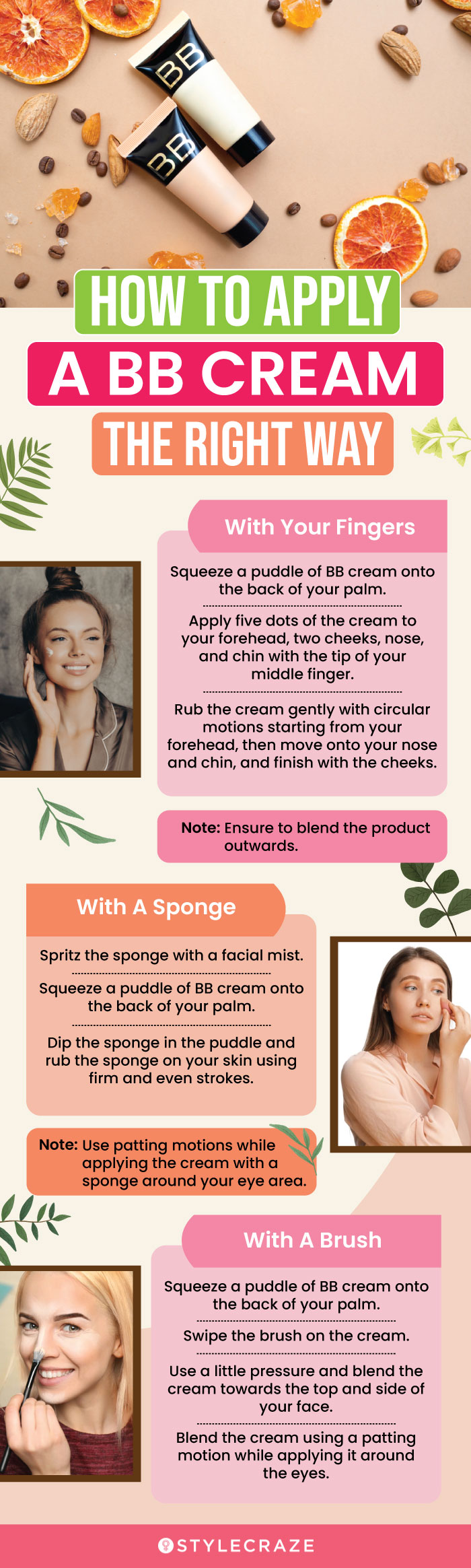 How To Apply A BB Cream The Right Way (infographic)