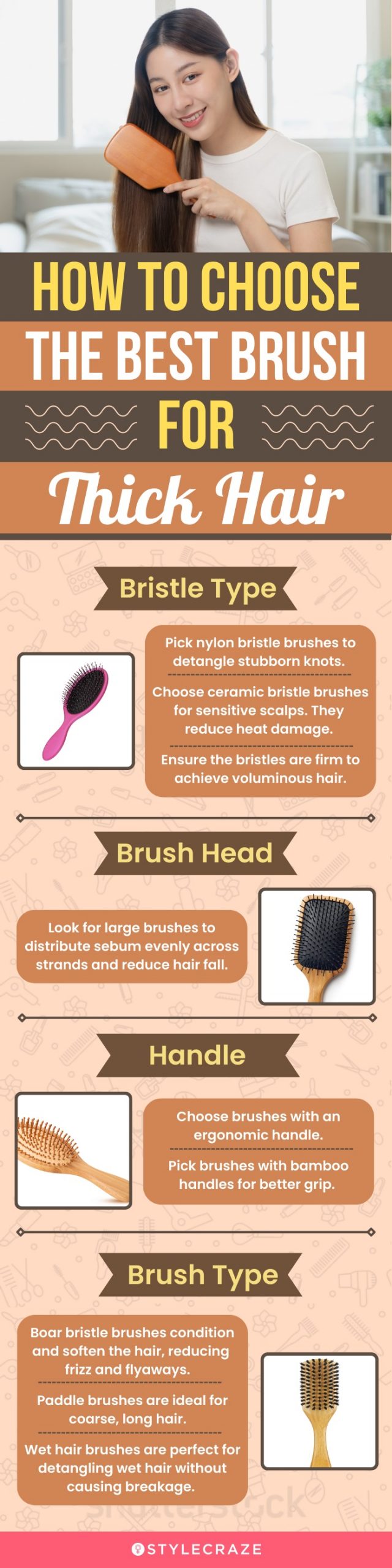  How To Choose The Best Brush For Thick Hair(infographic) 